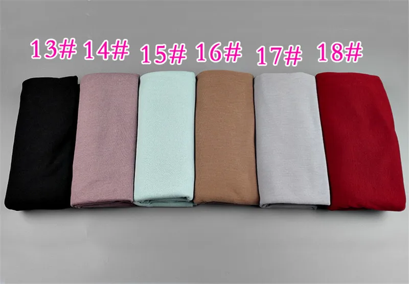 women plain instant cotton jersey scarf Head hijab wrap solid color shawls foulard femme muslim hijabs store ready to wear