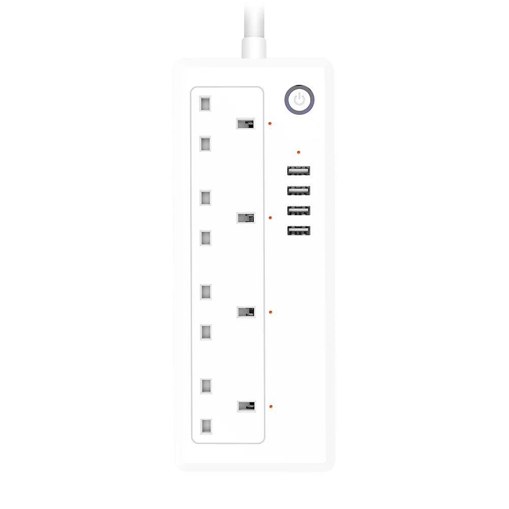 WiFi Smart power Strip US Защита от перенапряжения с 4 разъемами 4 для смартфона с usb-портом переключатель домашнего управления работает с приложением Smart Life - Цвет: US Socket