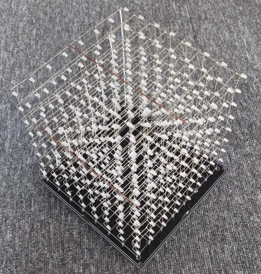 8*8*8 3D светодиодный куб с анимационными эффектами/3D сделай сам assembb подставка в
