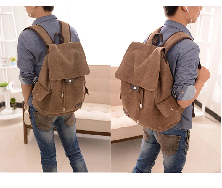 Винтажный мужской школьный холстинный рюкзак для женщин Рюкзаки путешествий рюкзак для подростков
