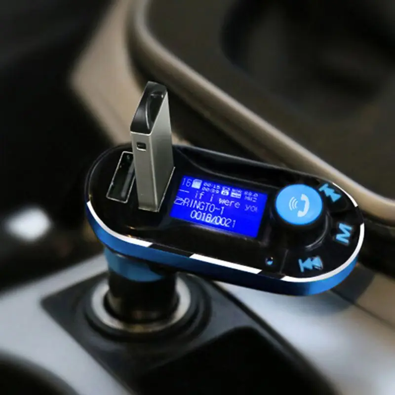 Автомобильный Bluetooth MP3-плеер fm-передатчик радио USB флэш-диск Быстрая зарядка lcd музыкальный плеер динамик Hands-fre