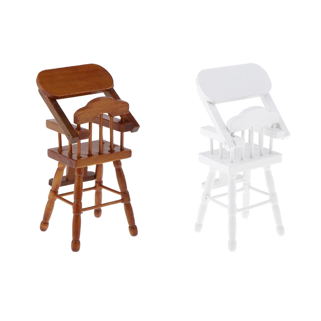 1/12 Dollhouse Miniature Furniture Dining Room Wooden Folding Chair