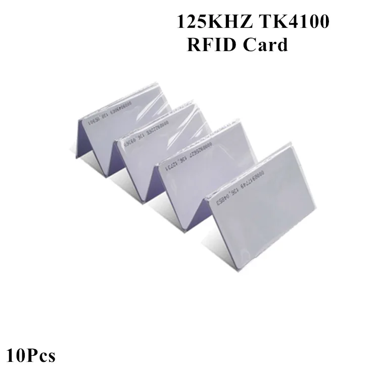 

Proximity RFID Card 125KHZ TK4100 EM4100 Read Only Credit Card Size Door Entry RFID Access Control Smart Card Key Tags 10Pcs
