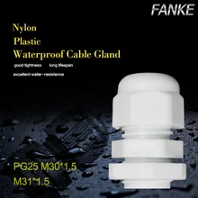 1 шт PG25 Водонепроницаемый нейлоновый Пластиковый кабель кабельный ввод Разъем for16-20mm кабель белого цвета Лидер продаж IP68 с фабрики