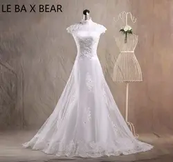 LE BA X BEAR a line с оборками на заказ, с рукавами-крылышками, свадебное платье, свадебное платье, большие размеры, свадебные платья