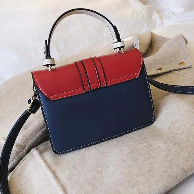 Di Donne Nuove 2019 red Modo Piccola Signore brown Con Per E Blocco A Borse Le Borsette Borsa Pannelli Blue Tracolla Classico Delle BqAwwE5F