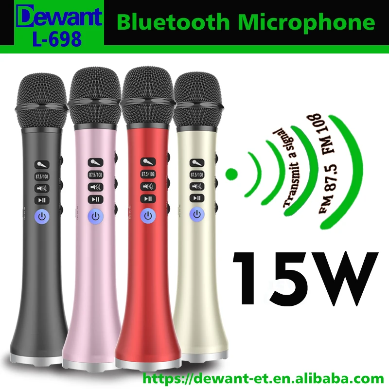 

L-698 professional 15W portable usb wireless bluetooth karaoke microphone speaker for teachers tour guide with FM transmitter