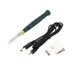 Мини Портативный USB 5 в 8 Вт Электрический паяльник ручка/наконечник сенсорный переключатель Регулируемый Электрический паяльник