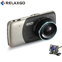 Relaxgo мини-автомобиль Камера видео Регистраторы Full HD 1080 P Видеорегистраторы для автомобилей 2 Камера парковка регистраторы WDR Ночное видение камкордер автомобиля blackbox