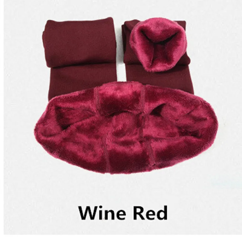 NORMOV, женские зимние колготки, бархатные, сохраняющие тепло, высокие эластичные колготки, высокое качество, плюс размер, женские тонкие, плотные, модные штаны - Цвет: Wine Red