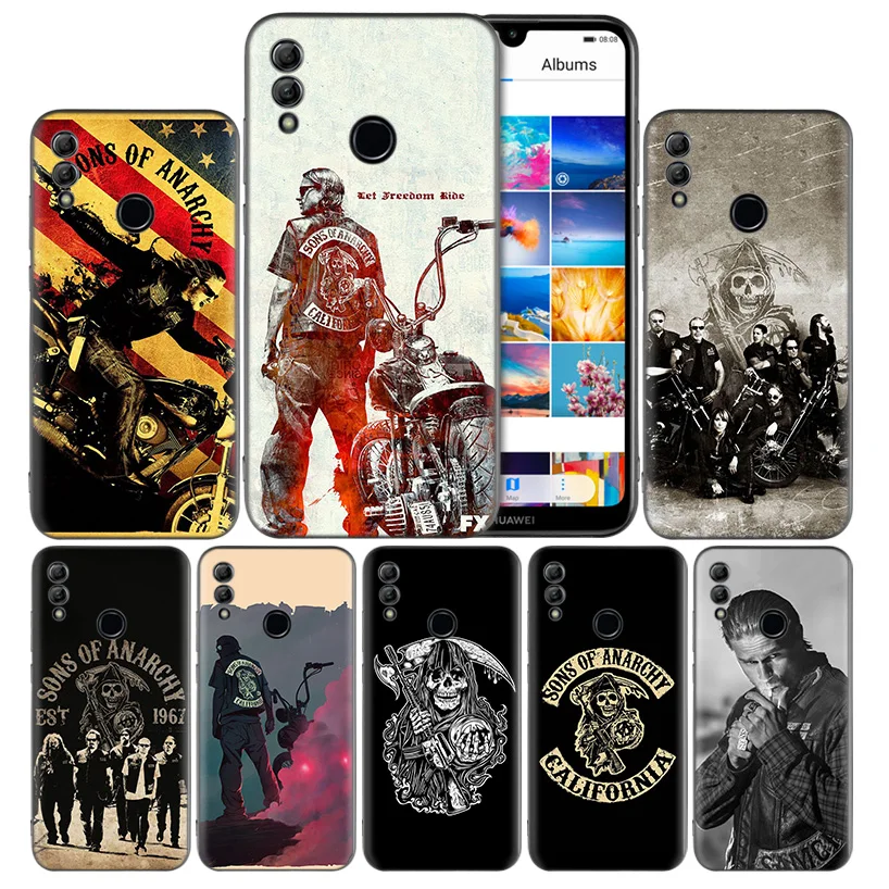 

American TV Sons of Anarchy Silicone Case Cover for Huawei Honor 8X 8C 8A 8S 10 10i 20i 20 Play Y9 Y7 Y6 Y5 Lite Pro 2018 2019