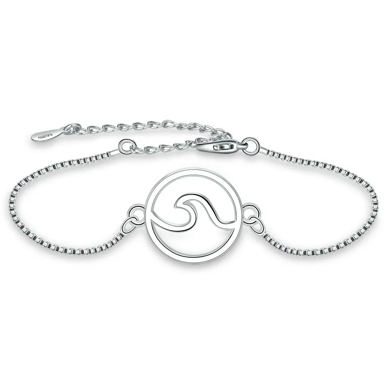 New Arrival Fashion Jewelry Simple Copper Wavy shape Bracelets For Women Gold Silver Color Geometric Bangles Wholesale | Украшения и