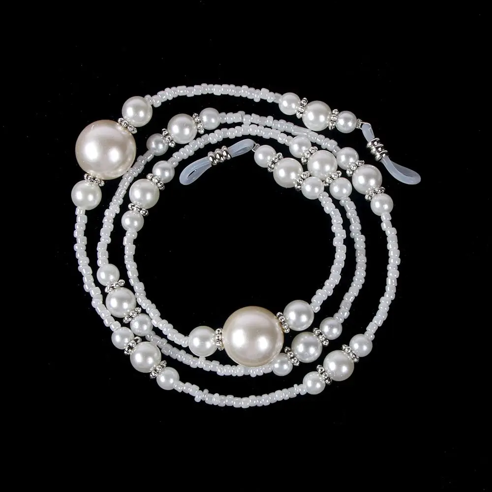 

1pc Reading Glasses Spectacles Glasses Sunglasses Holder Neck Cord Pearl Beaded Strap Chain glasses Lanyard 65cm NEW