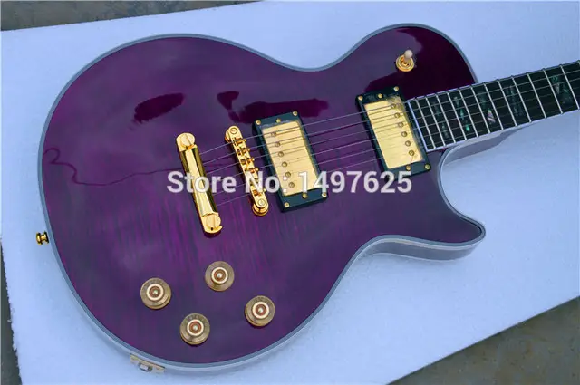 Cheap Electric guitar free Shipping New Lp Custom SHOP Electric Guitar/purple color/oem Brand Guitar In China