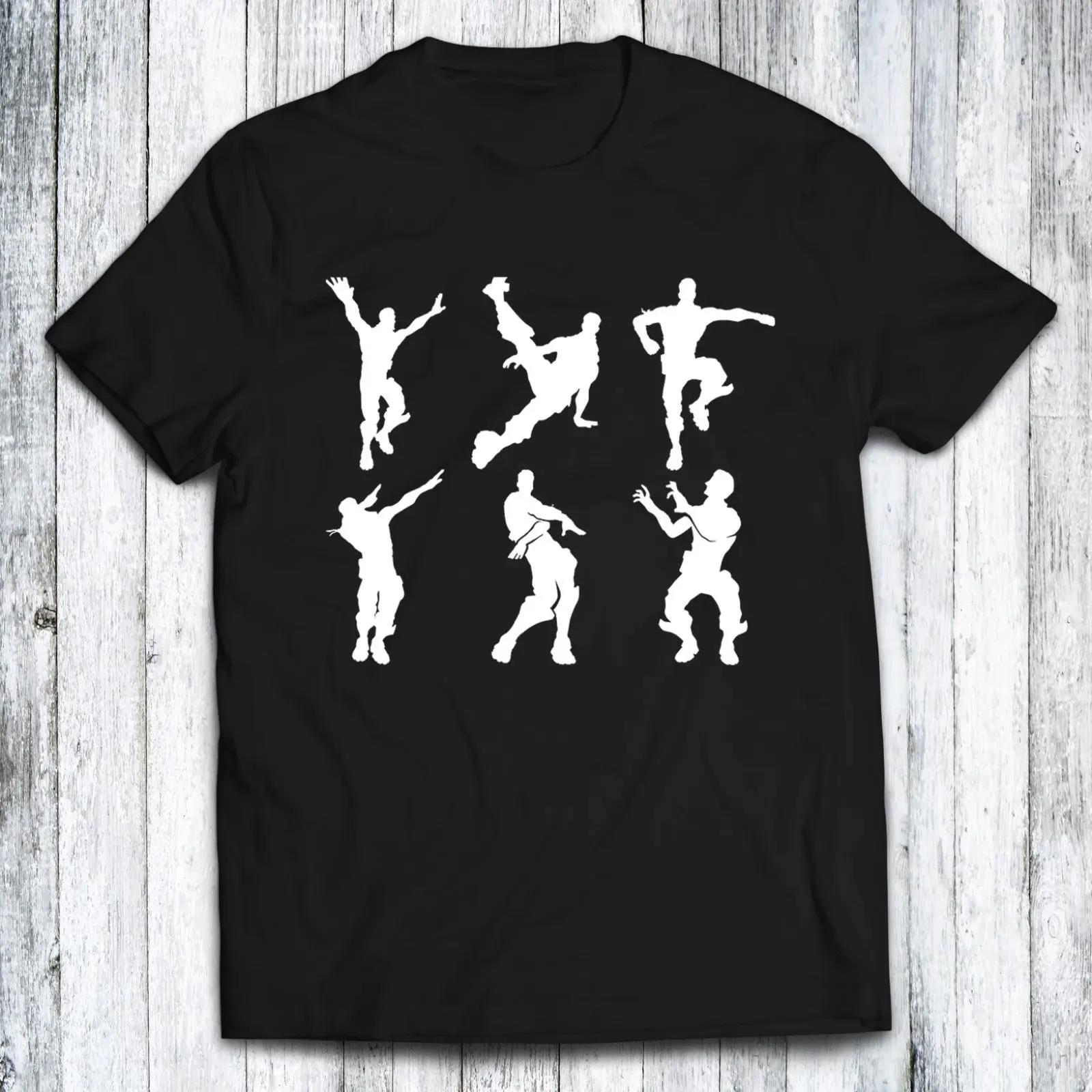 Dance Emotes Battle Royale Black White T shirt Funny Gaming Merch Dab Cool Casual pride t shirt 