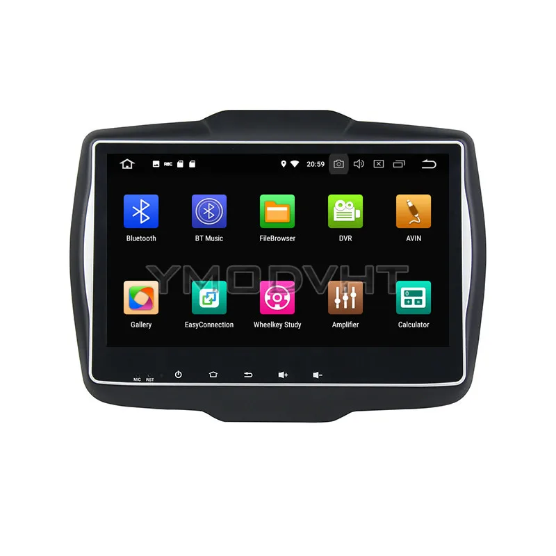 Top YMODVHT 10.1inch Android 8.0 Octa Core PX5 4GB RAM 32GB ROM Car DVD Player Radio Stereo GPS for Jeep Renegade 2015 2016 2017 3