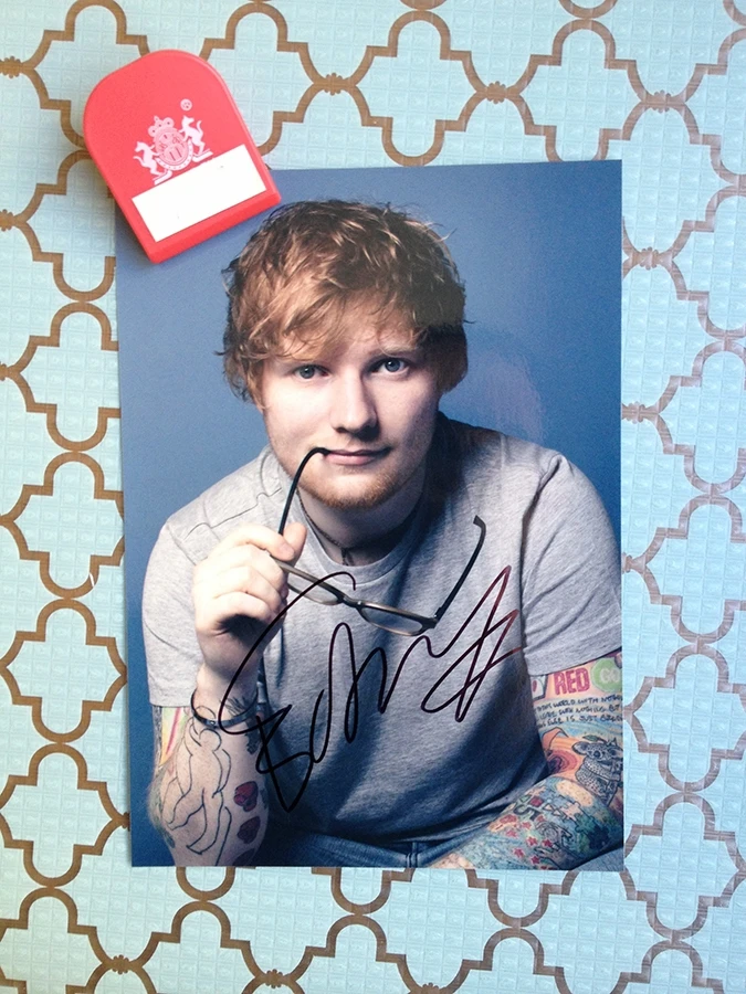 Ручная подписка Ed Sheeran edard Christopher Sheeran фото с автографом 5*7 автографов в чернилах 062019