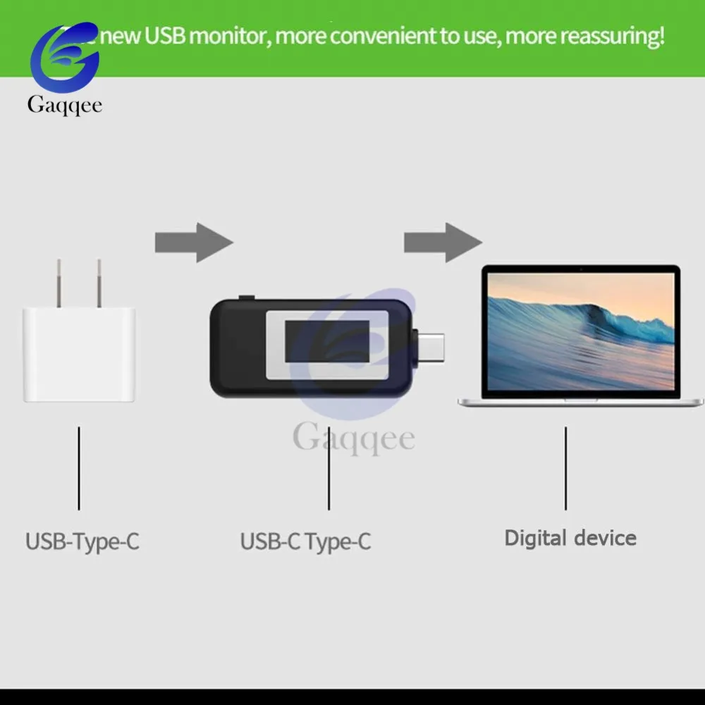 TC64 QC2.0 QC3.0 тип-c цветной ЖК-дисплей USB Вольтметр Амперметр Напряжение измеритель тока мультиметр зарядное устройство банк питания USB Тестер
