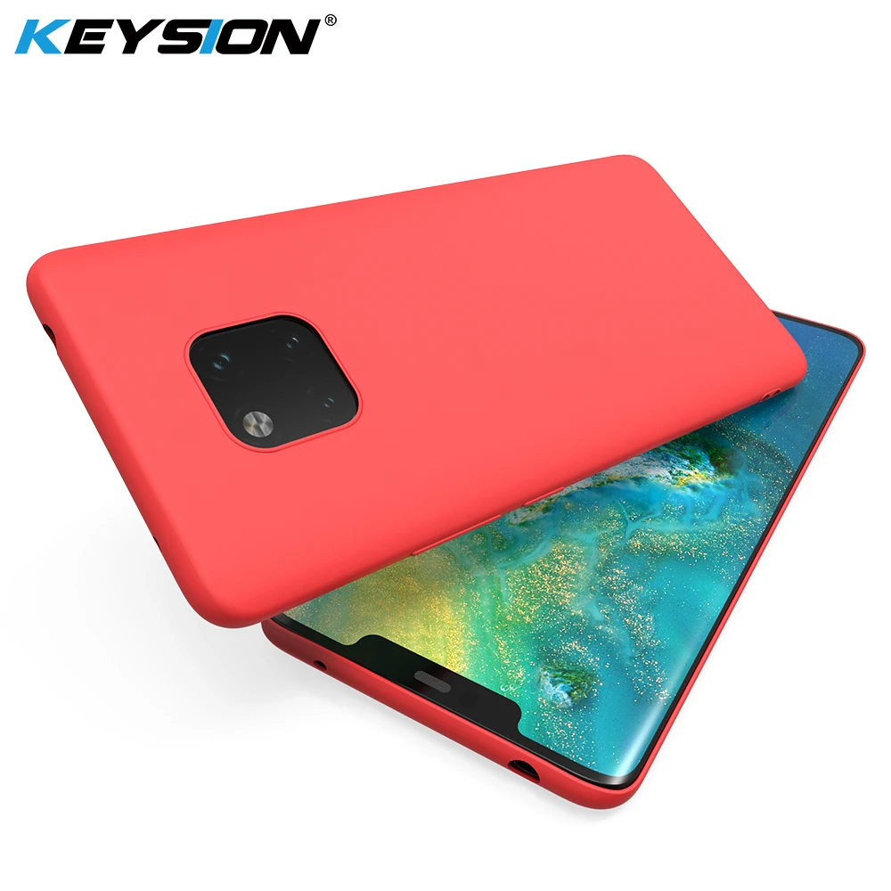 

KEYSION Original Liquid Silicone Case for Huawei Mate 30 Pro 20 Pro 20 Lite Gel Rubber Phone Cover for Huawei P30 Pro P20 Lite