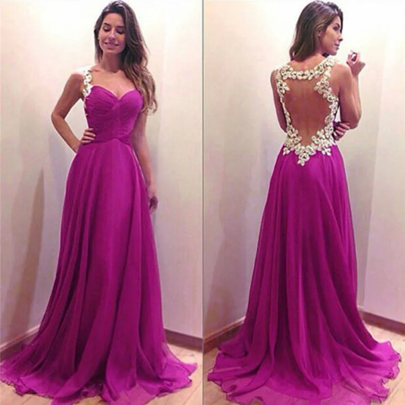 Fashion summer dress 2018 dress Women Sleeveless Lace Patchwork V Neck Party Evening Dress Elegant Maxi Dress vestido Y04#N (4)