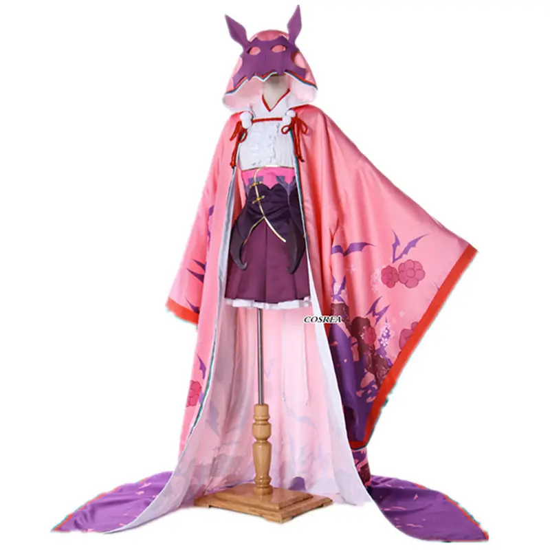 Игры Fate/Grand Order Косплей костюмы FGO oskabehime Yukata кимоно плащ синтетические парики волосы для женщин Девушка Одежда на Хэллоуин