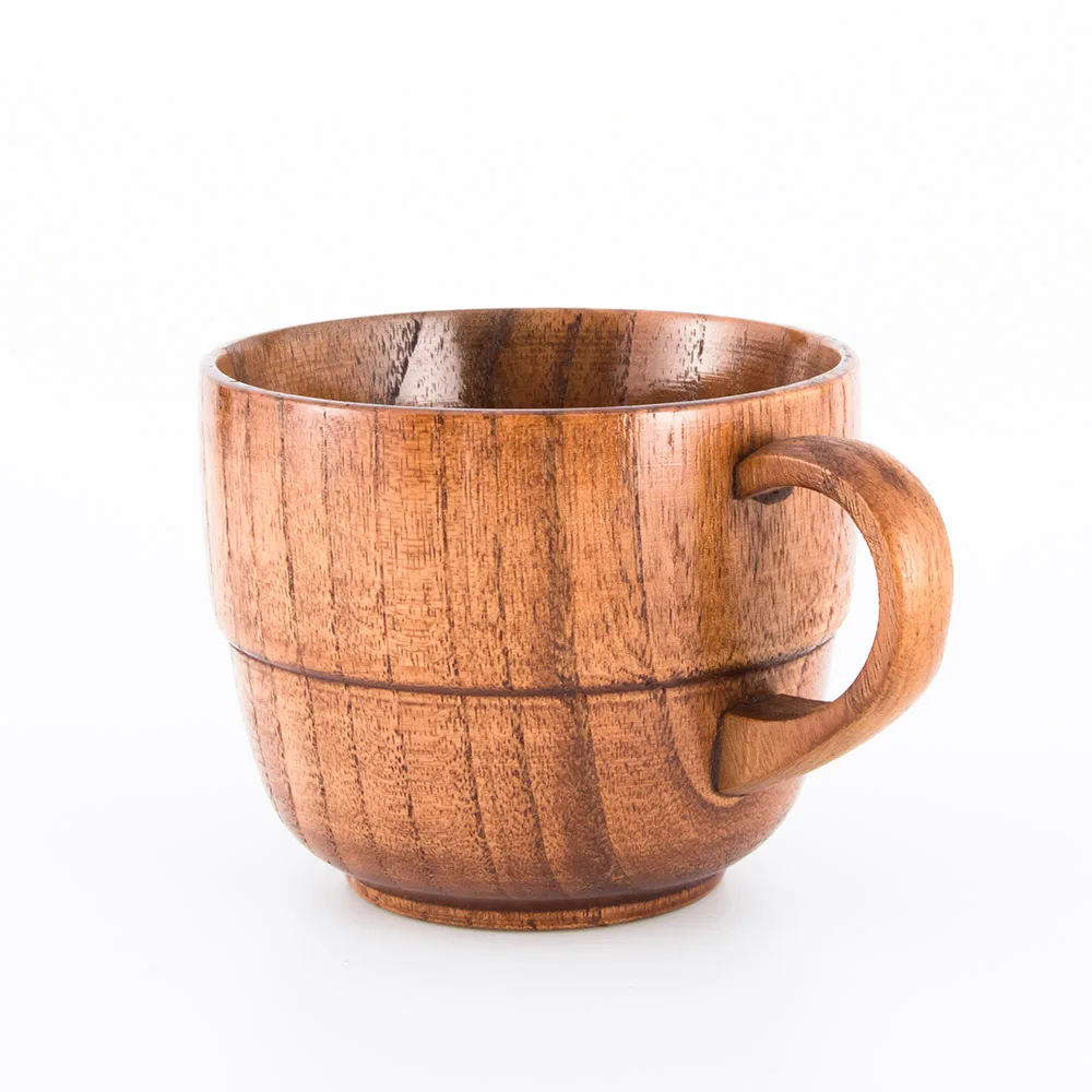 Handmade Natural Wooden Cup Milk Juice Beer Coffee Tea Cup Classical