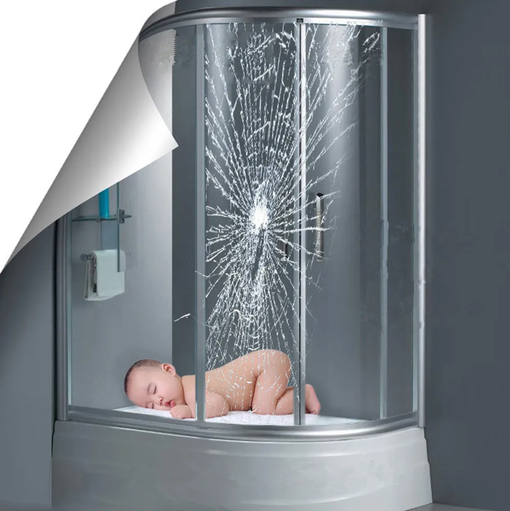 

8mil safety film transparent security glass protective tint film for publis places glass shatter-proof 1.52m x 6m Hot Sale