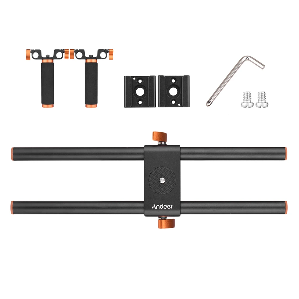 Стабилизатор Andoer, двойной ручной кронштейн, комплект, шарнирная ручка, 1/4 дюймов, винтовые крепления, расширенная ручка для стабилизатора Zhiyun Feiyu