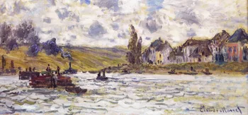 

High quality Oil painting Canvas Reproductions The Village of Lavacourt (1878) By Claude Monet hand painted