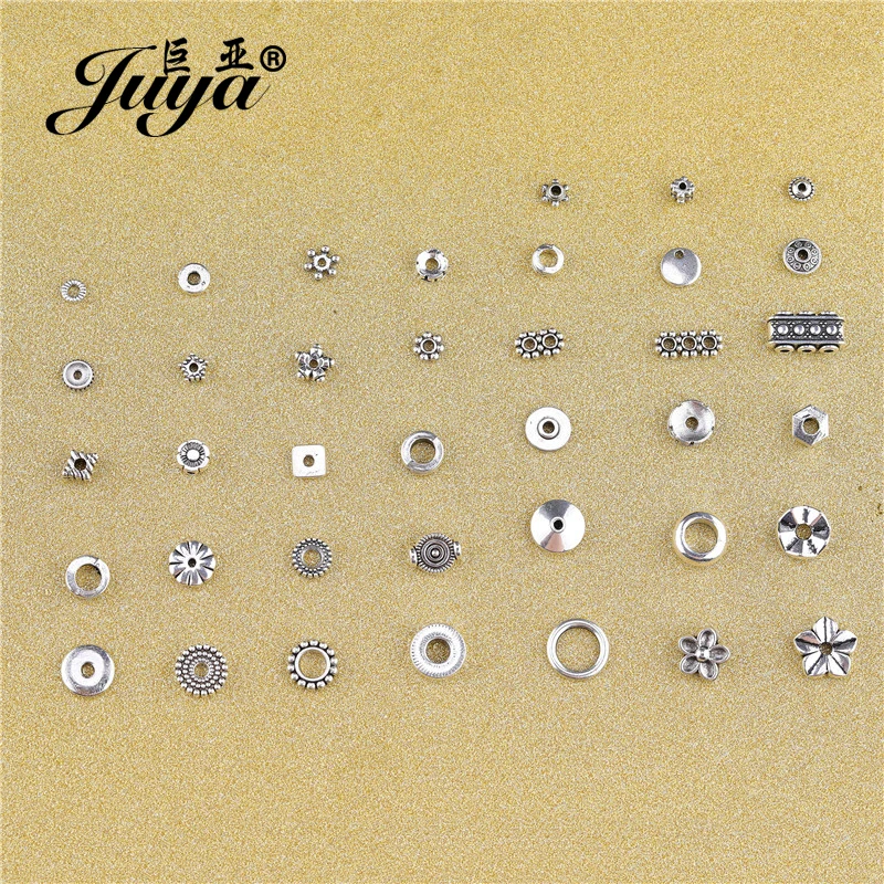 50pcs Alloy Spacer Beads Jewelry Making For Charms Bracelet Necklace Needlework DIY Handmade Crafts Finding Beadwork Accessories | Украшения