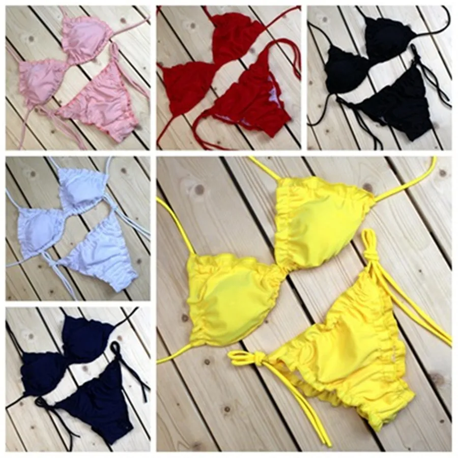 

YICN 2018 New Sexy Swimwear Brazilian Bikini Sets Women Bandage Bikini Bathing Suit Beachwear Push Up Swimsuit Beach Biquini