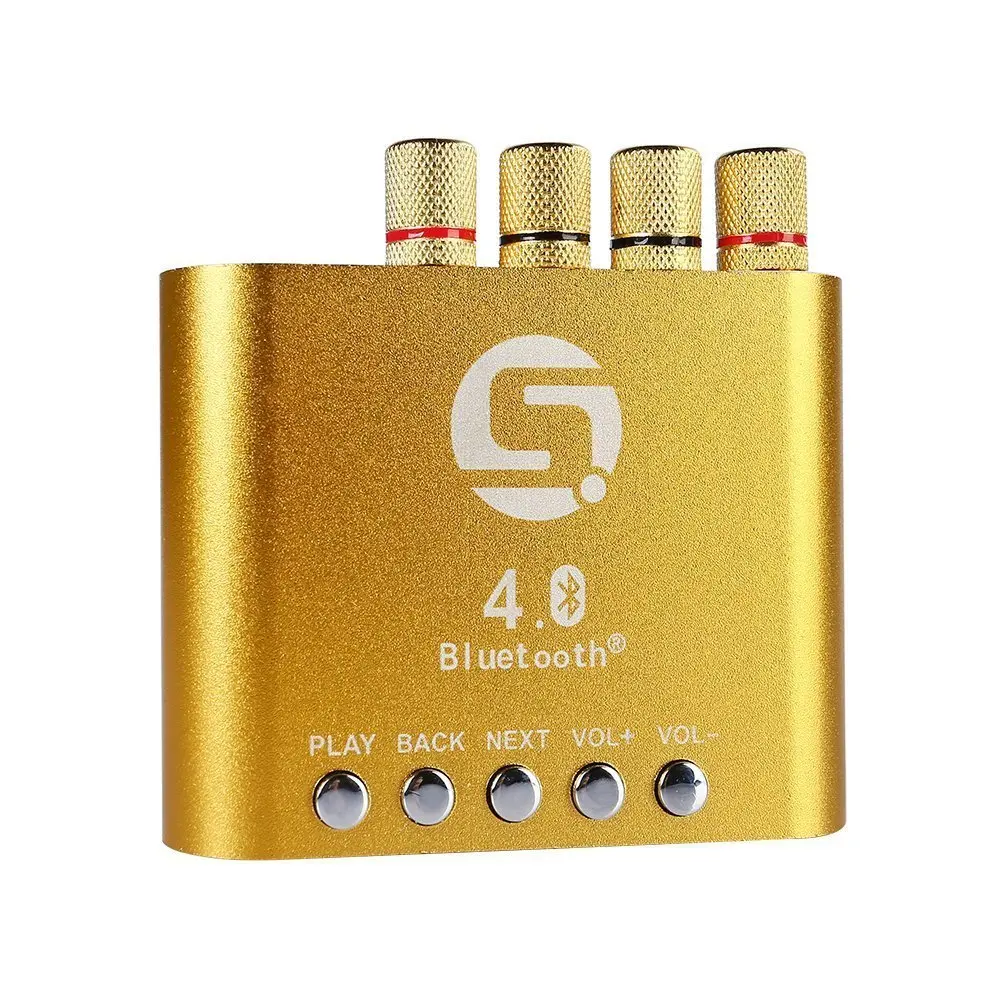 Mini 50W 50W Stereo Hifi Bluetooth Power AMP font b Amplifier b font Audio Headphone Gold
