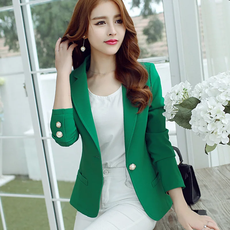 Mr.nut spring and autumn new Korean version of the slim suit female long-sleeved solid color jacket fashion ladies