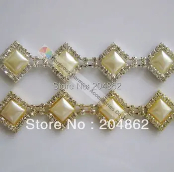 

10yd Czech Clear crystal rhinestone chain diamond trims Pearl Red Royal Navy Blue Gold Silver Set For DIY Browband Decoration