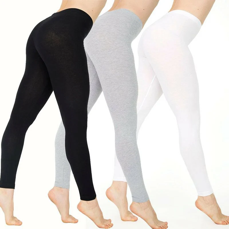 

2019 Solid Leggings Women Fashion Low Waist Workout Polyester Leggings Jeggings Slim Fitness Leggings Trousers For Women