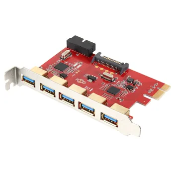 

New PCI-E to USB 3.0 5-Port Expansion Card with Internal 20Pin Connector PC AC583 EM88