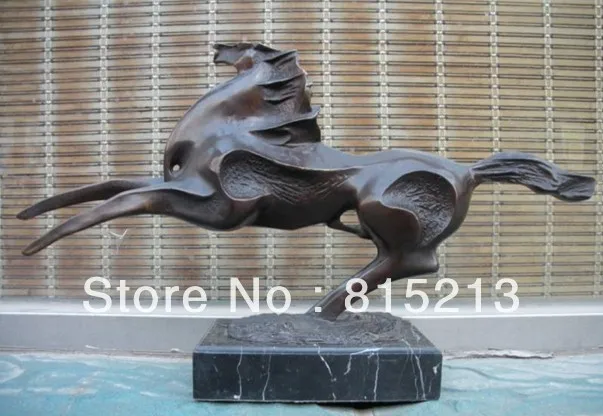 

WBY bi00245 20" Bronze marble statue Abstract Fly Horse Sculpture