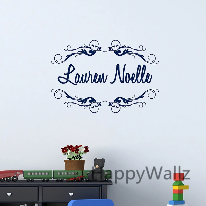 Custom Name Baby Nursery Wall Sticker DIY Personalized Name Wall Decal