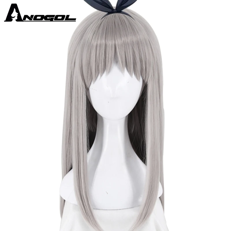 Anogol/новый бренд смесь S Kanzaki Hideri длинный серебристо серый прямой синтетический