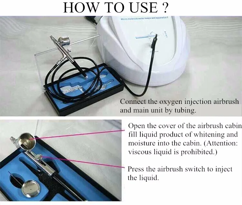 Oxygen Injector Water Jet Machine Skin Water Oxygen Sprayer Micro-molecular Water Keeps Wet Apparatus With Airbrush (13)