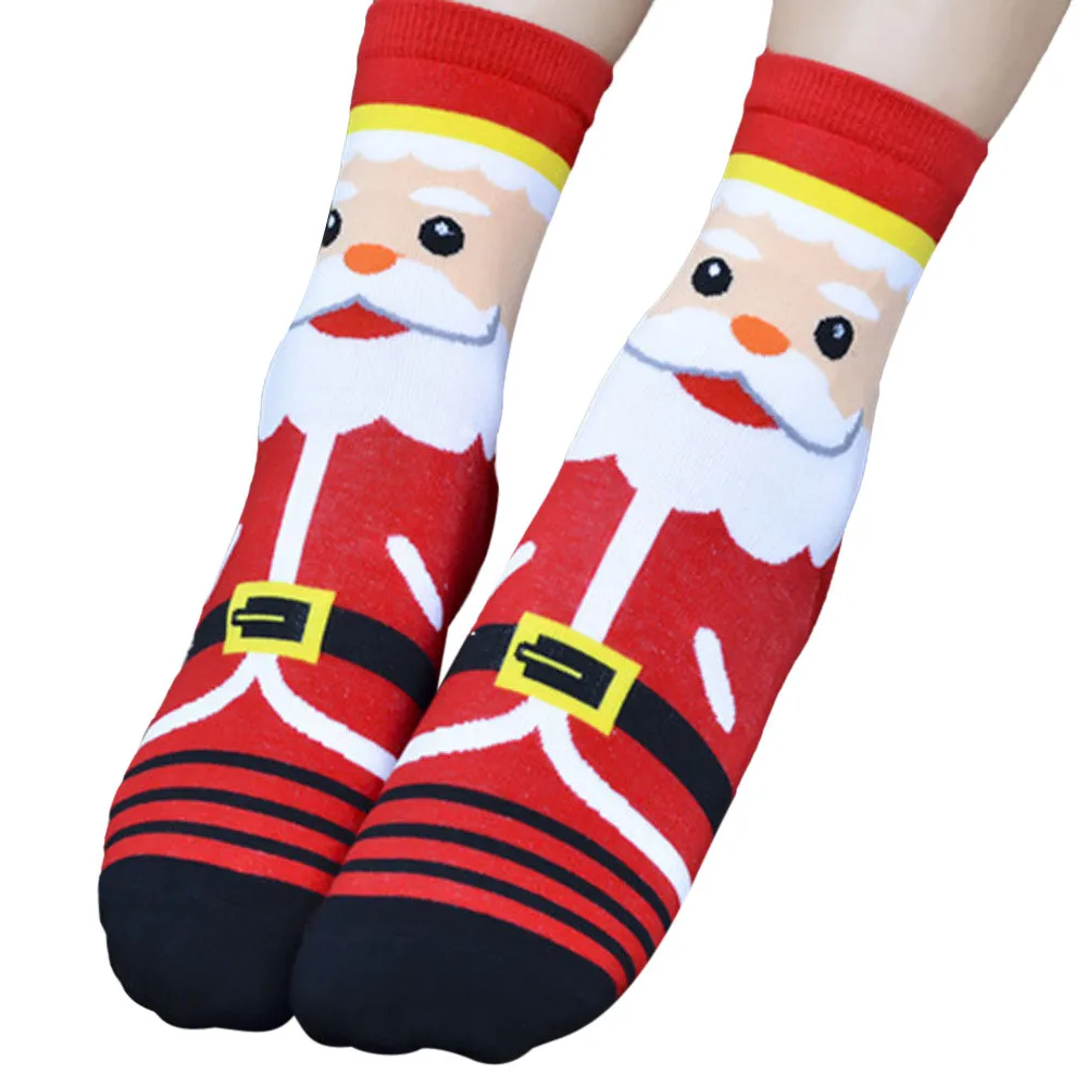 New 1 Pair Women Socks 3D Socks Christmas Socks Female Funny Sock Santa