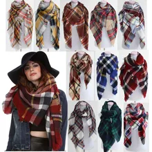 Ode To Joy Tartan Oversized Blanket women Scarf Shawl Large Tartan lady s winter Scarf
