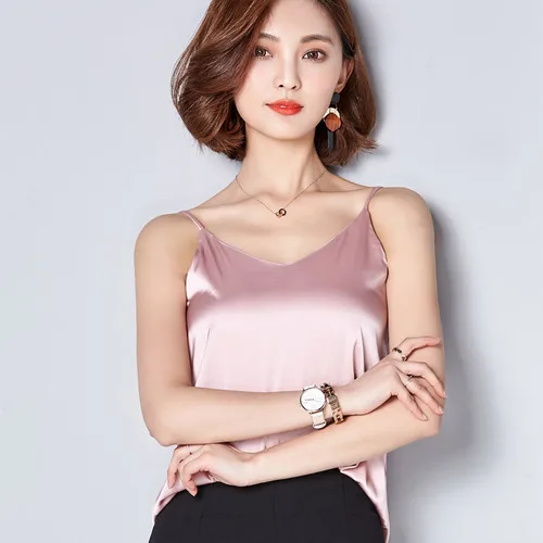 Best High Quality J61732 V Neck Casual Fashion All Match Women Chiffon Shirt Sexy Basic Shirt