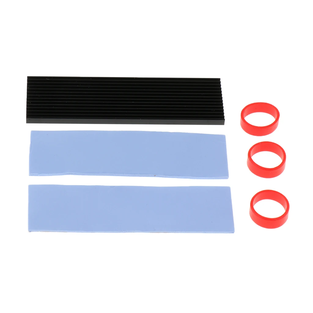 Heat Sink Dissipation Aluminum Cooling Fin for M.2 NGFF NVMe 2280 SSD Black