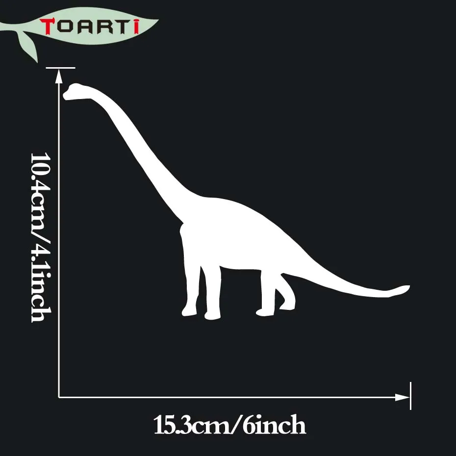 

Brontosaurus Dinosaur Vinyl Car Sticker Long Neck Dinosuar Car Styling Decals For Auto Window Computer Removable Animal Decal