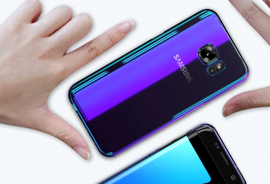Blue Light Cover For Samsung S8 Case Galaxy S8 Plus Gradient Aurora Phone Cases For Samsung S8 S7 S6 Edge (6)