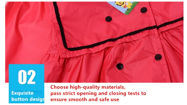 9.Kids Children's Raincoat Rain Coat Poncho Jackets Rainsuit Outdoor Rainwear For Children Girl's Polyester Yellow Red Rain Ponchos