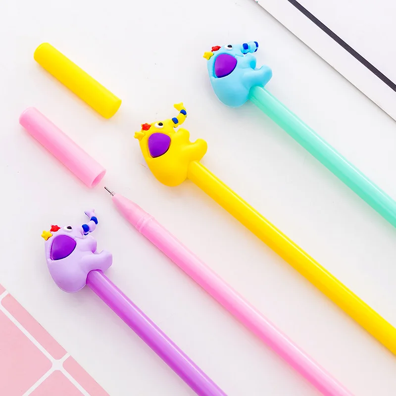 

24 Pcs Cute Creative Little Color Cartoon Student Neutral Pen 0.5mm Black Student Stationery Neutral Pen Wholesale Manufacturer
