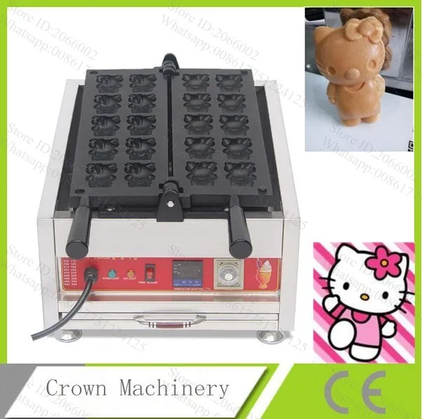 Cat Shape 110v 220v Electric Commercial Waffle Maker Machine;Cat shape