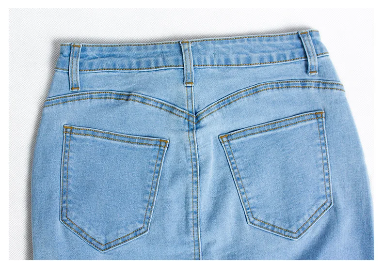 LOGAMI Высокая талия заклепки обёрточная бумага юбка женская мини джинсовые юбки для женщин тонкий черный синий